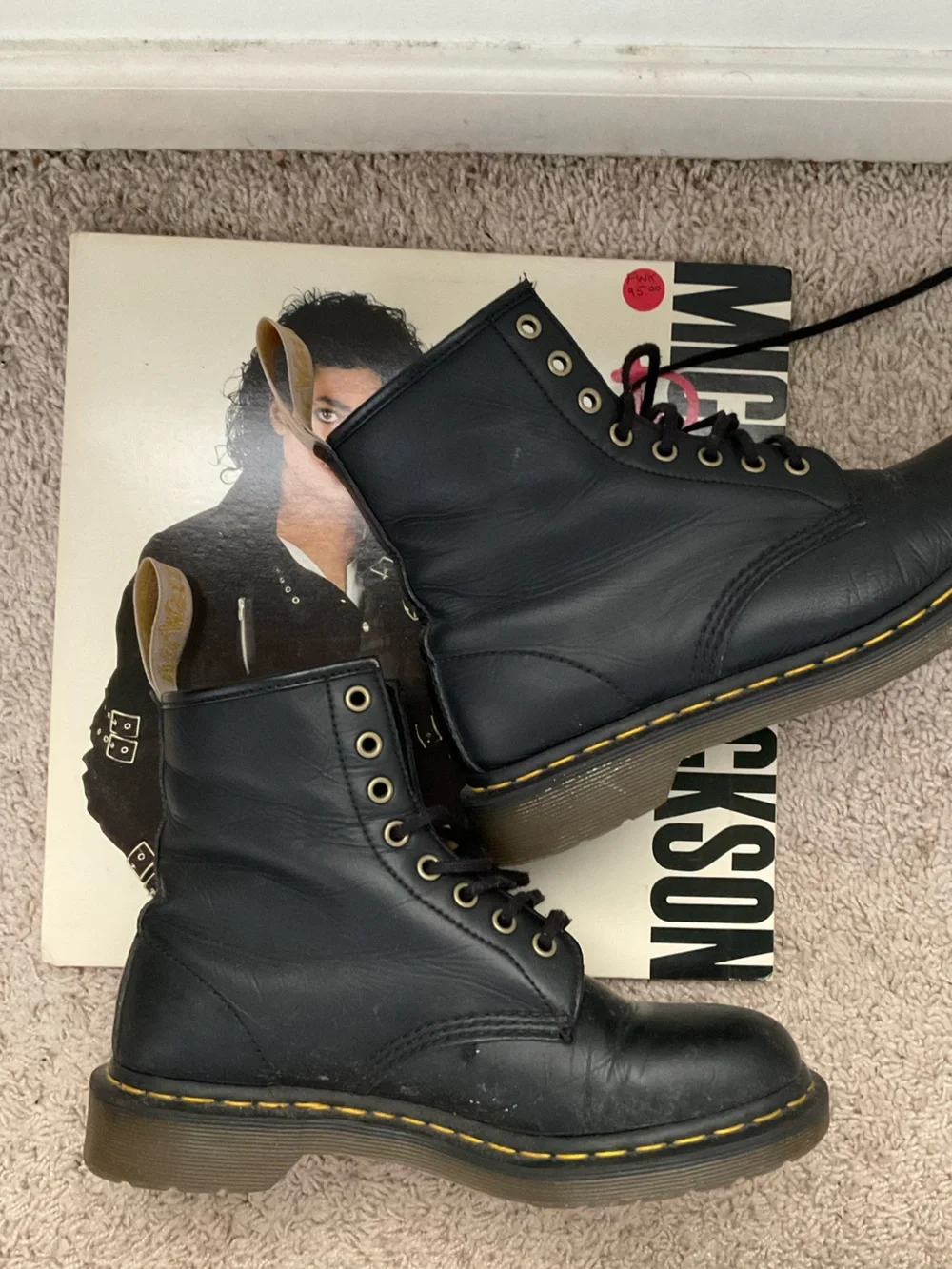 Dr. Martens Black Leather Lace-Up Boots